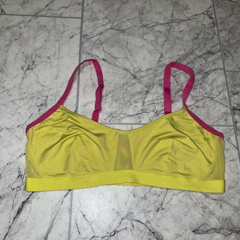 Colsie Yellow and Pink Sports Bra